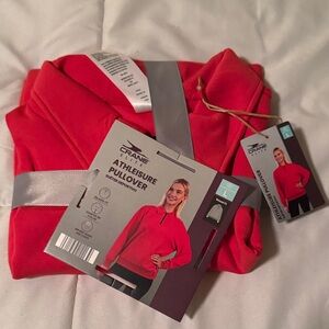 BNWT Crane Elite Relaxed Fit Red Athleisure Pullover, Sz L